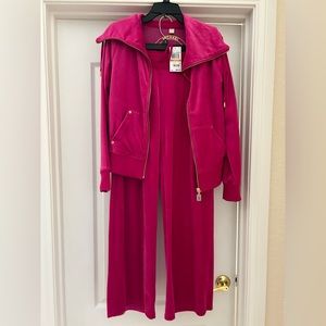 Michael Kors Fuchsia Velour Tracksuit Size S